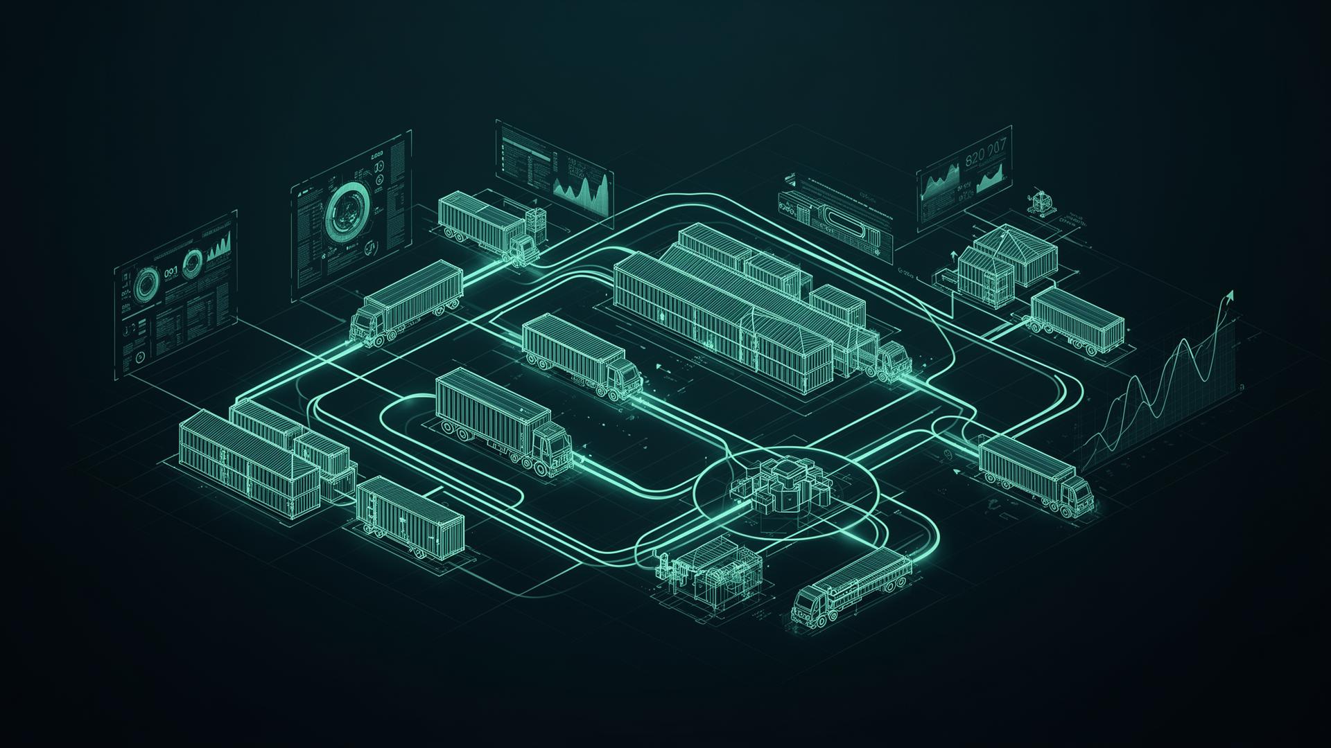 Illustration Supply Chain & Logistics Hubs